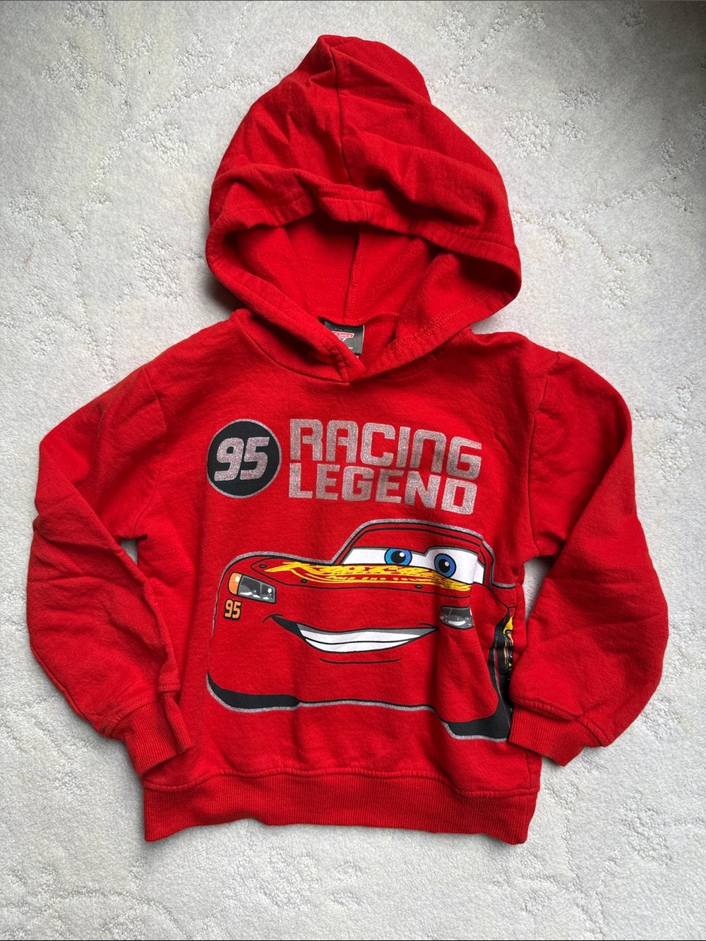 5T NWOT Lightning McQueen 'Racing Legend 95' Red Hoodie, Boys